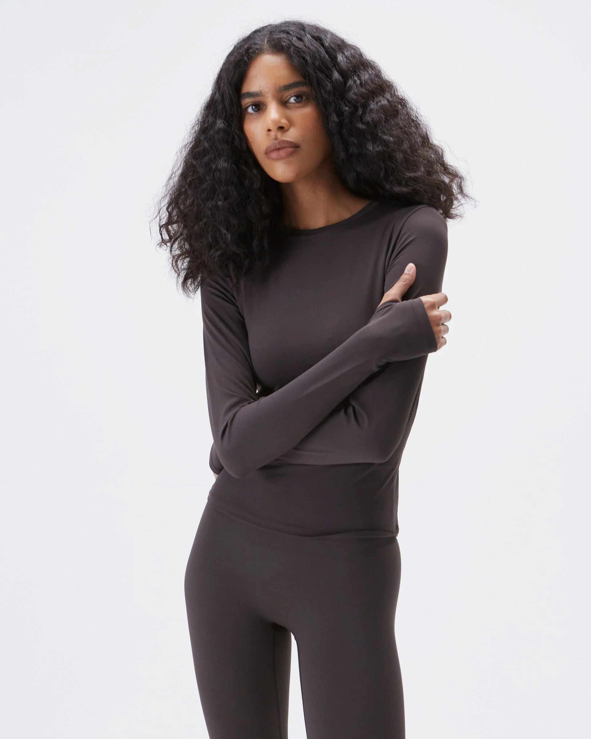 Ultimate Long Sleeve Top - Coffee Bean - Image 5