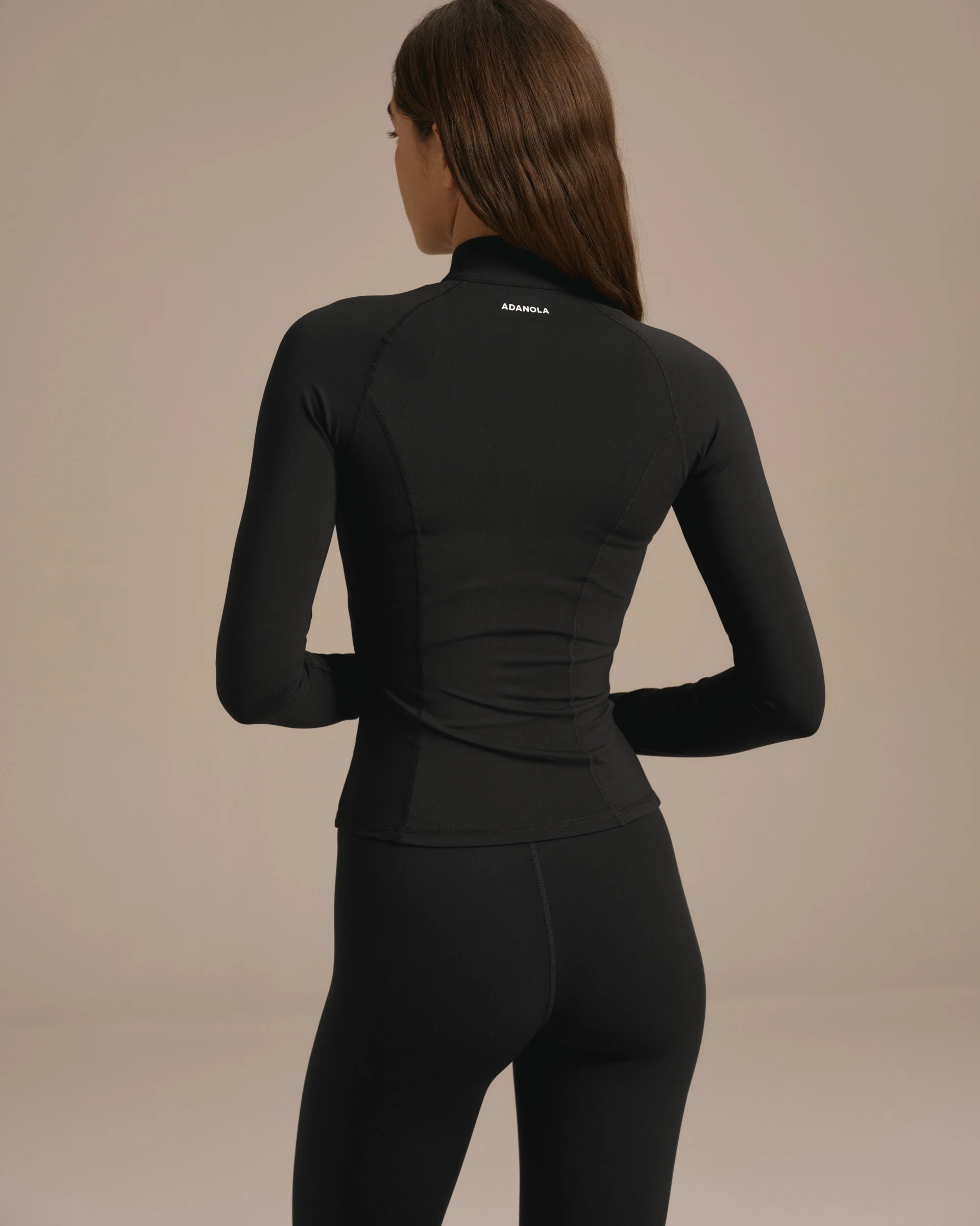 Ultimate Long Sleeve Zip Up Top - Black - Image 2